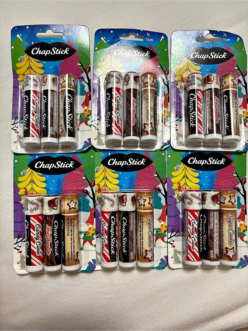 ChapStick Holiday Collection Holiday Lip Balm Gift Packs NWT - 6 pieces.